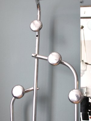 French Art Deco Polished Aluminum Coat Stand, 1940s-SY-1740349