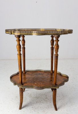 French Art Deco Poplar and Brass Serving or Side Table, 1930s-RIU-1329293