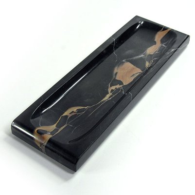 French Art Deco Portoro Marble Pen Tray, 1930s-GIW-1791747