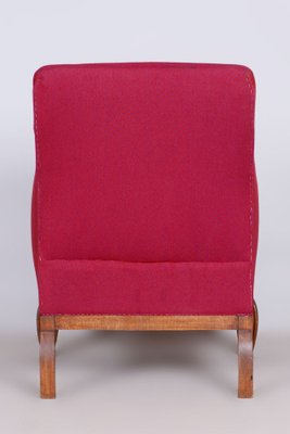 French Art Deco Red Chair in Beech, 1930s-WHY-1734317