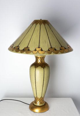 French Art Deco Resin Table Lamp, 1980s-RIU-1420993