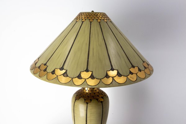 French Art Deco Resin Table Lamp, 1980s-RIU-1420993