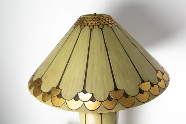 French Art Deco Resin Table Lamp, 1980s-RIU-1420993