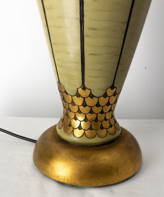 French Art Deco Resin Table Lamp, 1980s-RIU-1420993