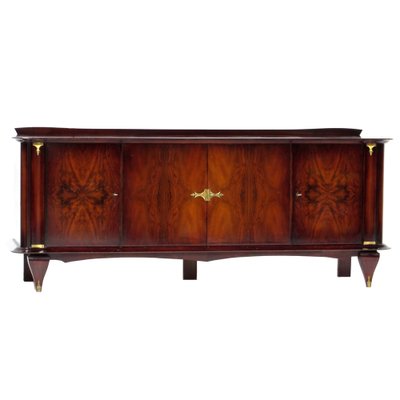 French Art Deco Rosewood and Walnut Sideboard by Jules Leleu, 1930s-UBE-1343826