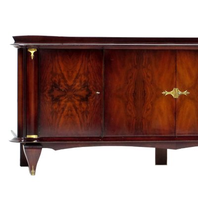 French Art Deco Rosewood and Walnut Sideboard by Jules Leleu, 1930s-UBE-1343826