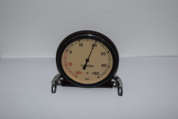 French Art Deco Round Thermometer for Thermorex, 1930s-VA-837263