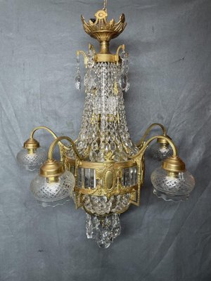 French Art Deco Sac De Pearl Chandelier-NSG-1735716