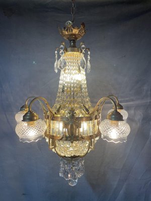 French Art Deco Sac De Pearl Chandelier-NSG-1735716