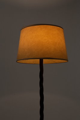 French Art Deco Style Cast Iron Lamp, 1940-RCE-1792275