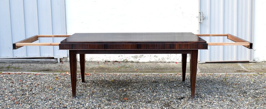 French Art Deco Style Macassar Ebony Dining Table-CTD-1107259