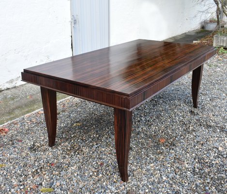 French Art Deco Style Macassar Ebony Dining Table-CTD-1107259