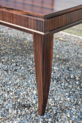 French Art Deco Style Macassar Ebony Dining Table-CTD-1107259