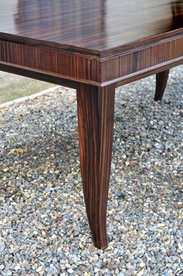 French Art Deco Style Macassar Ebony Dining Table-CTD-1107259