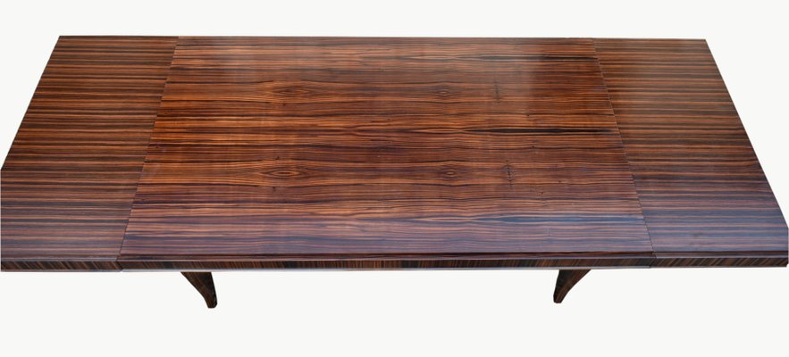 French Art Deco Style Macassar Ebony Dining Table-CTD-1107259