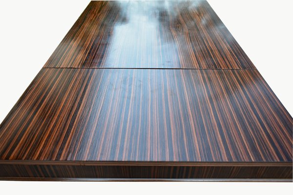 French Art Deco Style Macassar Ebony Dining Table-CTD-1107259