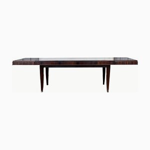 French Art Deco Style Macassar Ebony Dining Table-CTD-1107259