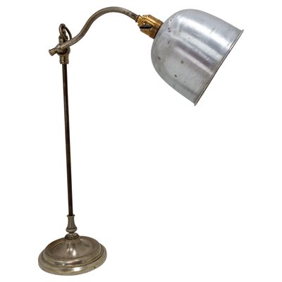 French Art Deco Table Lamp in Aluminium, 1930-RIU-1371074