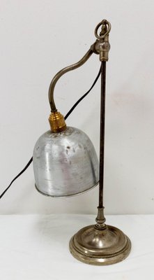 French Art Deco Table Lamp in Aluminium, 1930-RIU-1371074