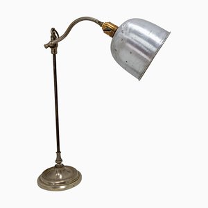 French Art Deco Table Lamp in Aluminium, 1930-RIU-1371074