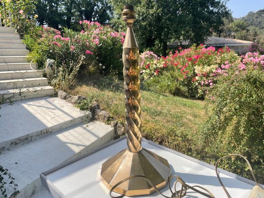 French Art Deco Table Lamp in Gold-Coloured Brass, 1940-UR-1326498