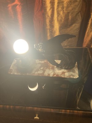 French Art Deco Table Lamp on Marble Base, 1920s-XHV-1759581