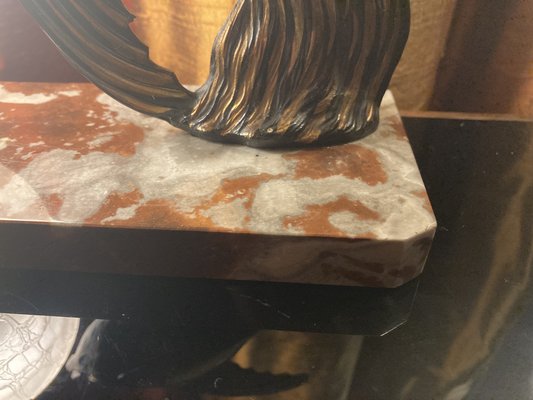 French Art Deco Table Lamp on Marble Base, 1920s-XHV-1759581