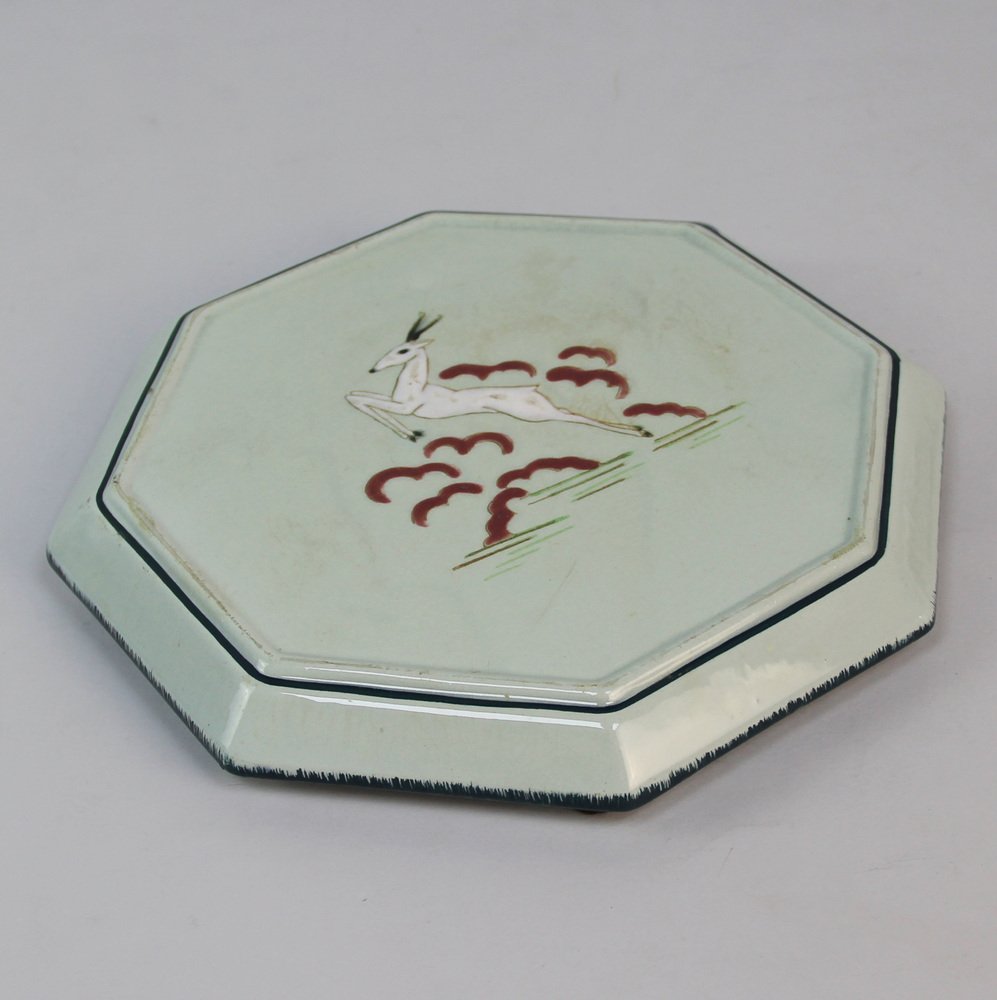 French Art Deco Trivet from Longwy, 1930s