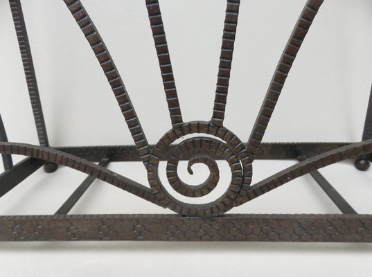 French Art Deco Umbrella Stand in Wrought Iron in the style of Edgar Brandt-EY-980475