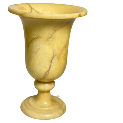 French Art Deco Urn Shaped Table Lamp in Alabaster, 1940-UR-1385711