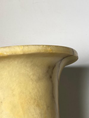 French Art Deco Urn Shaped Table Lamp in Alabaster, 1940-UR-1385711