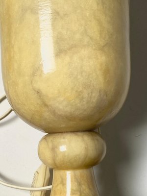 French Art Deco Urn Shaped Table Lamp in Alabaster, 1940-UR-1385711