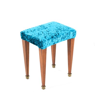 French Art Deco Walnut Stool, 1930s-MY-1107537