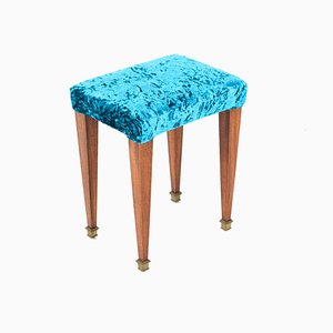 French Art Deco Walnut Stool, 1930s-MY-1107537