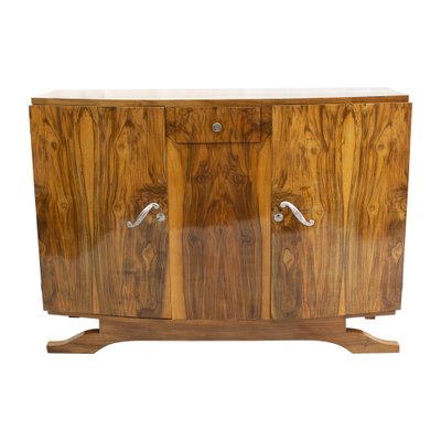 French Art Deco Walnut Veneer Sideboard-WFJ-1047021