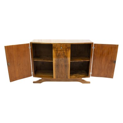 French Art Deco Walnut Veneer Sideboard-WFJ-1047021