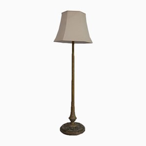 French Art Deco Wood and Gilt Metal Floor Lamp-JRP-1020329