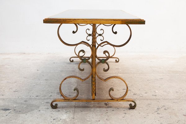 French Art Deco Wrought Iron Coffee Table, 1930s-KL-620419