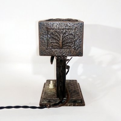 French Art Deco Wrought Iron Table Lamp by Paul Kiss, 1930s-YGE-562882