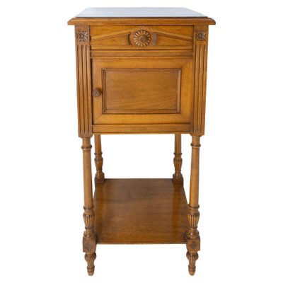 French Art Nouveau Bedside Cabinet with Marble Top, 1910s-RIU-1328433