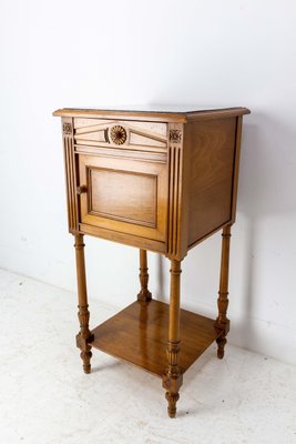 French Art Nouveau Bedside Cabinet with Marble Top, 1910s-RIU-1328433