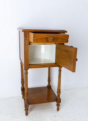 French Art Nouveau Bedside Cabinet with Marble Top, 1910s-RIU-1328433