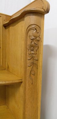 French Art Nouveau Corner Shelves in Oak-RIU-820565