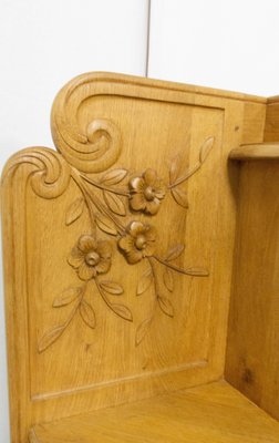 French Art Nouveau Corner Shelves in Oak-RIU-820565