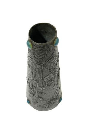 French Art Nouveau Pewter Vase-UCH-1224882