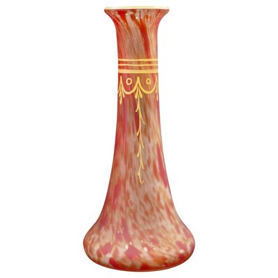 French Art Nouveau Red Marbled Vase from Legras & Cie-ZCI-752512