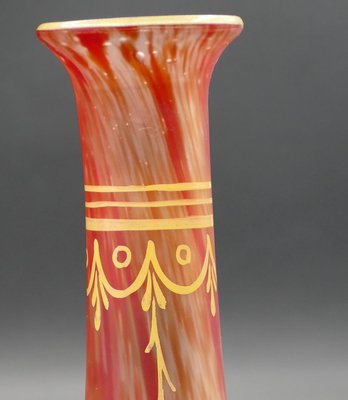 French Art Nouveau Red Marbled Vase from Legras & Cie-ZCI-752512