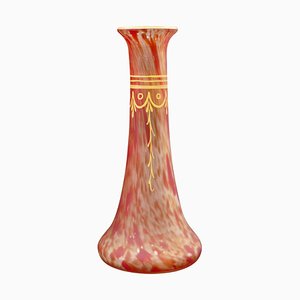 French Art Nouveau Red Marbled Vase from Legras & Cie-ZCI-752512