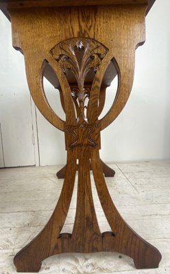 French Art Nouveau Side Table in Oak, 1900-WZZ-1264385