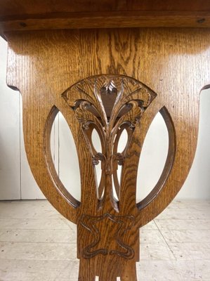 French Art Nouveau Side Table in Oak, 1900-WZZ-1264385